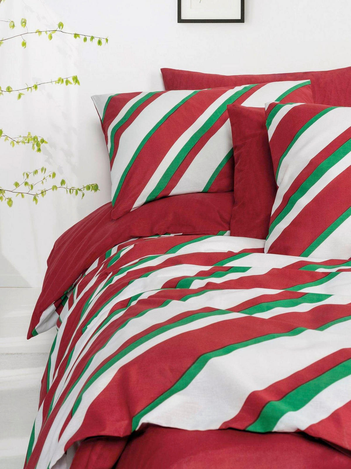 BETTWÄSCHE Merry - Red 200/200 cm  - Multicolor, Basics, Textil (200/200cm) - X-Mas
