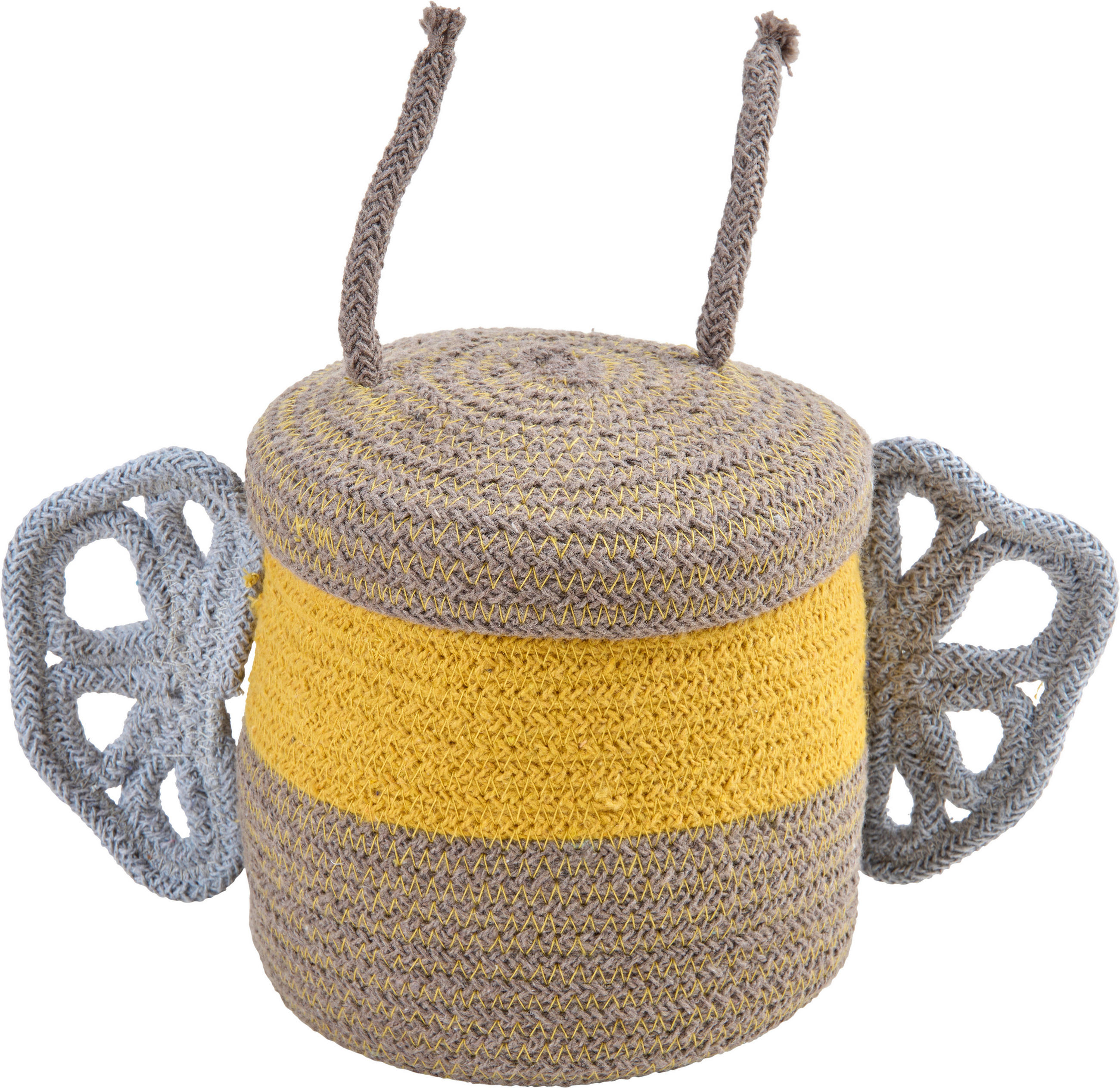 AUFBEWAHRUNGSKÖRBCHEN    15/15/19 cm  - Gelb/Braun, Trend, Textil (15/15/19cm) - Patinio