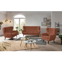 SESSEL in Webstoff Rostfarben  - Rostfarben/Anthrazit, Design, Holz/Textil (87/101/95cm) - Stylife