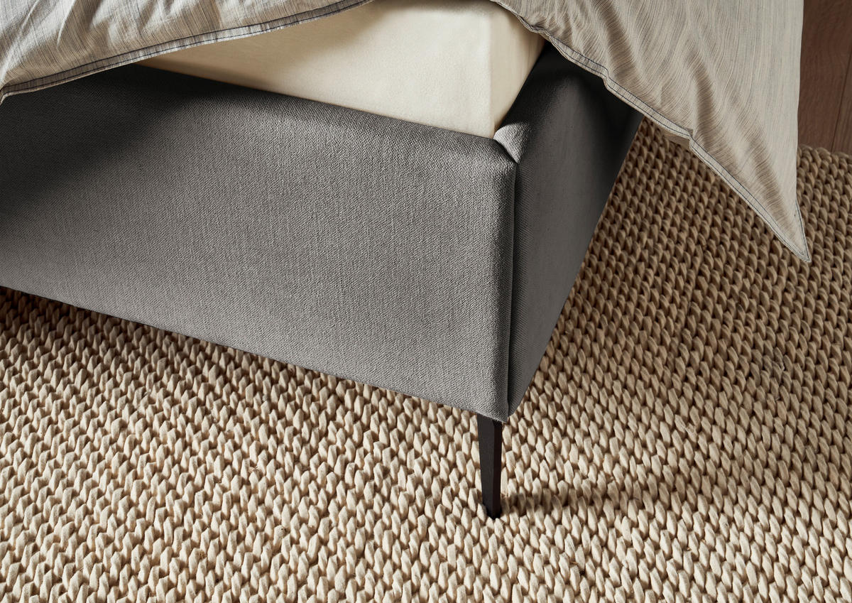 POLSTERBETT ELOS gepolstertes Kopfteil 140/200 cm  in Grau  - Anthrazit/Grau, Design, Textil (140/200cm) - Musterring