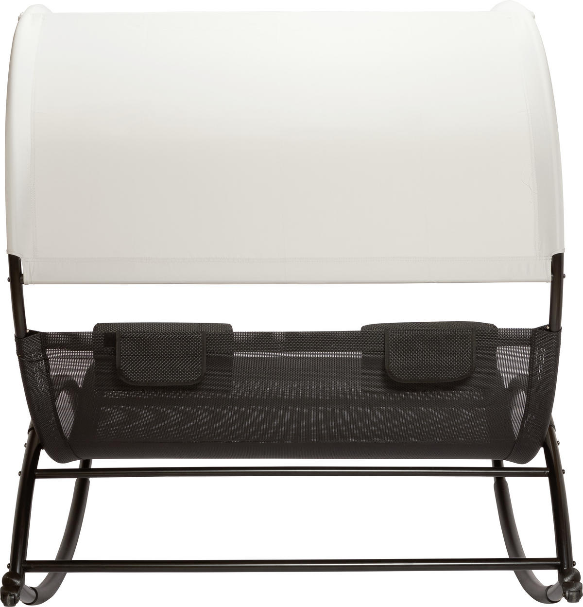 Sezlong Tip Balansoar Havana 139/167/178 cm  - gri deschis/negru, Modern, metal/textil (139/167/178cm) - Amatio