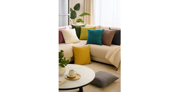 ZIERKISSEN  48/48 cm   - Türkis, Basics, Textil (48/48cm) - Novel