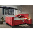 BOXSPRINGBETT 180/200 cm  in Rot  - Rot, KONVENTIONELL, Textil (180/200cm) - Carryhome