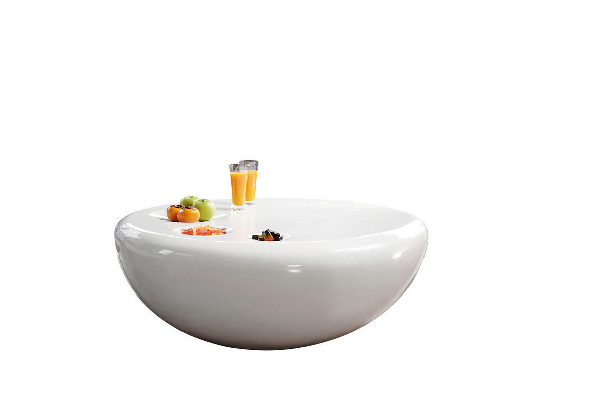 COUCHTISCH in Kunststoff 100/100/38 cm  - Weiß Hochglanz, Design, Kunststoff (100/100/38cm) - Livetastic