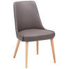 STUHL  in Echtleder pigmentiert Holz, Leder  - Braun, KONVENTIONELL, Leder/Holz (56/91/62cm) - Livetastic