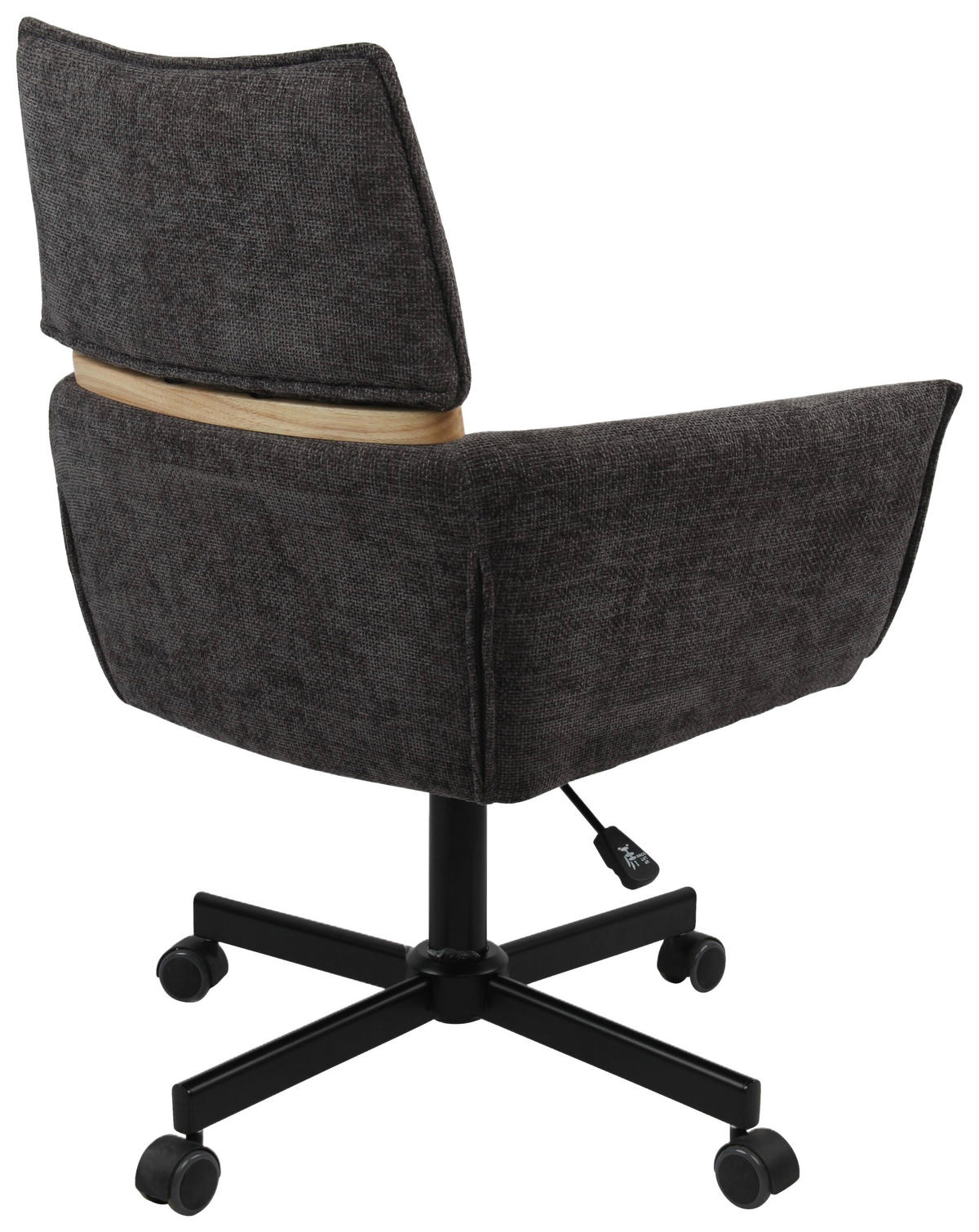 CHEFSESSEL Webstoff Dunkelgrau  - Dunkelgrau/Schwarz, MODERN, Holz/Textil (62/86/56cm) - MID.YOU