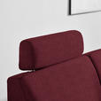 ECKSOFA in Webstoff Rot  - Rot/Schwarz, KONVENTIONELL, Kunststoff/Textil (224/165cm) - Xora