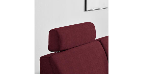 ECKSOFA in Webstoff Rot  - Rot/Schwarz, KONVENTIONELL, Kunststoff/Textil (224/165cm) - Xora