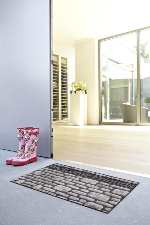 OTIRAČ ZA OBUĆU 45/75 cm   - siva/crna, Osnovno, tekstil (45/75cm)