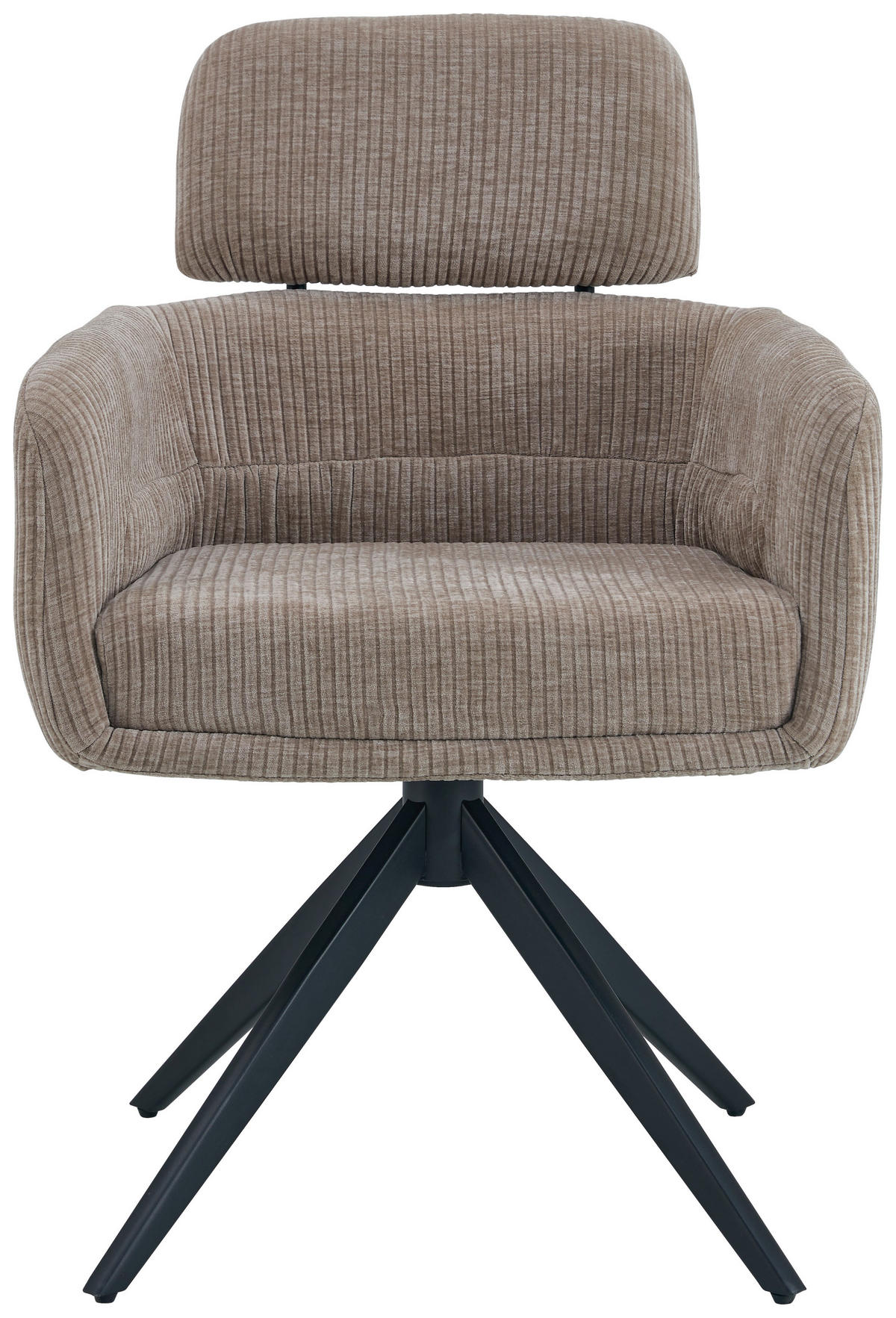 ARMLEHNSTUHL  in Eisen Cord  - Beige/Schwarz, KONVENTIONELL, Holz/Textil (60/87,5/68cm) - Livetastic