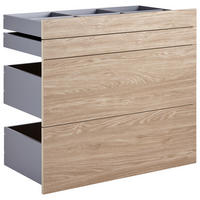 SCHUBLADENSET 90,9/82/46,8 cm   - Eichefarben, Konventionell, Holzwerkstoff (90,9/82/46,8cm) - Hom`in