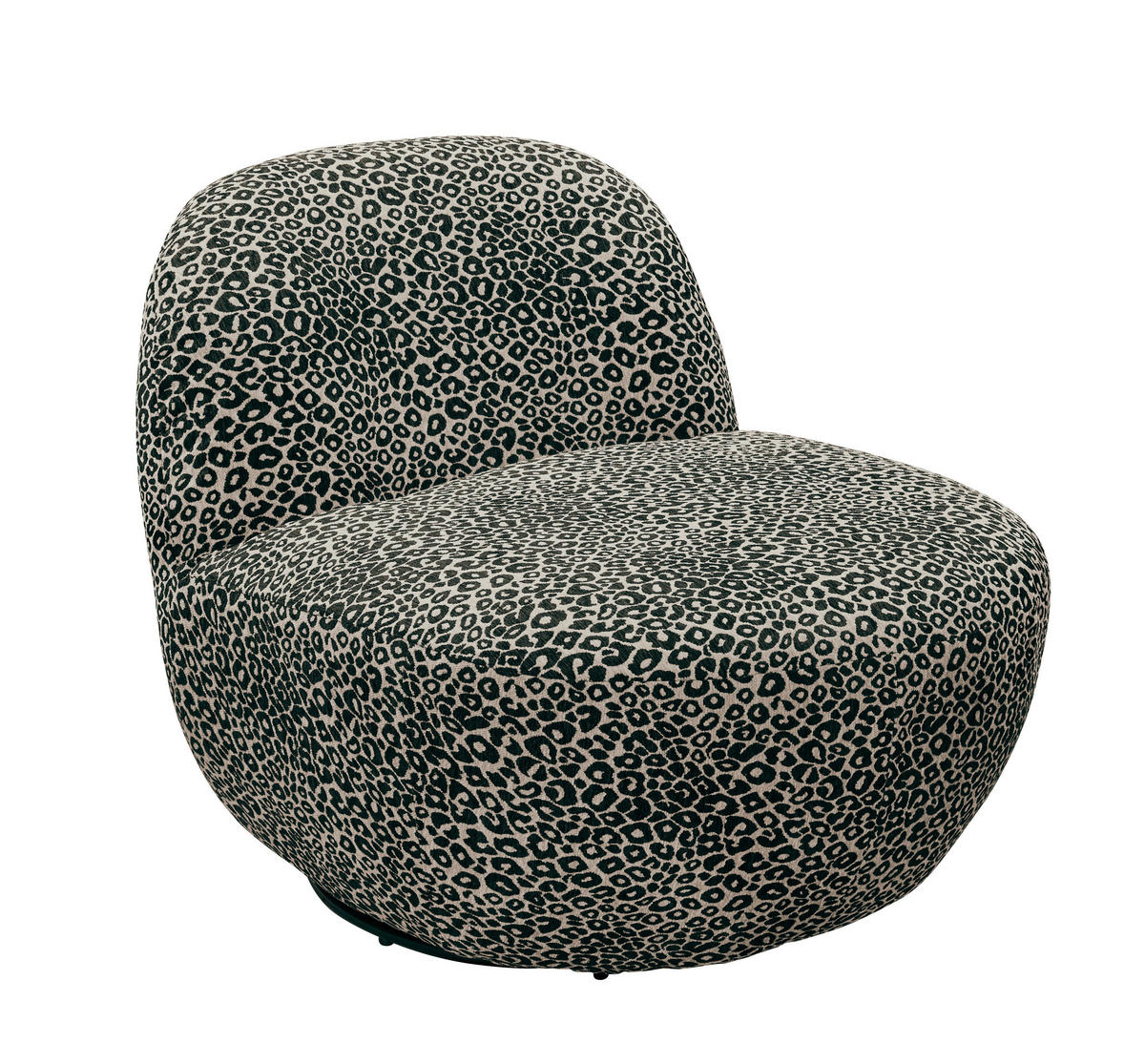 SESSEL Jacquard, Webstoff Braun, Schwarz  - Schwarz/Braun, Modern, Textil/Metall (83/73/95cm) - MID.YOU