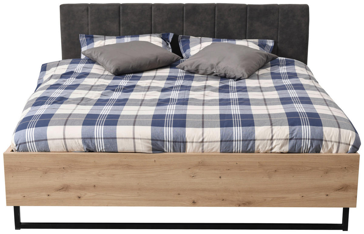 ÁGY  Artisan tölgy  - fekete/Artisan tölgy, Basics, faalapú anyag/textil (197,5/212/94cm) - Xora