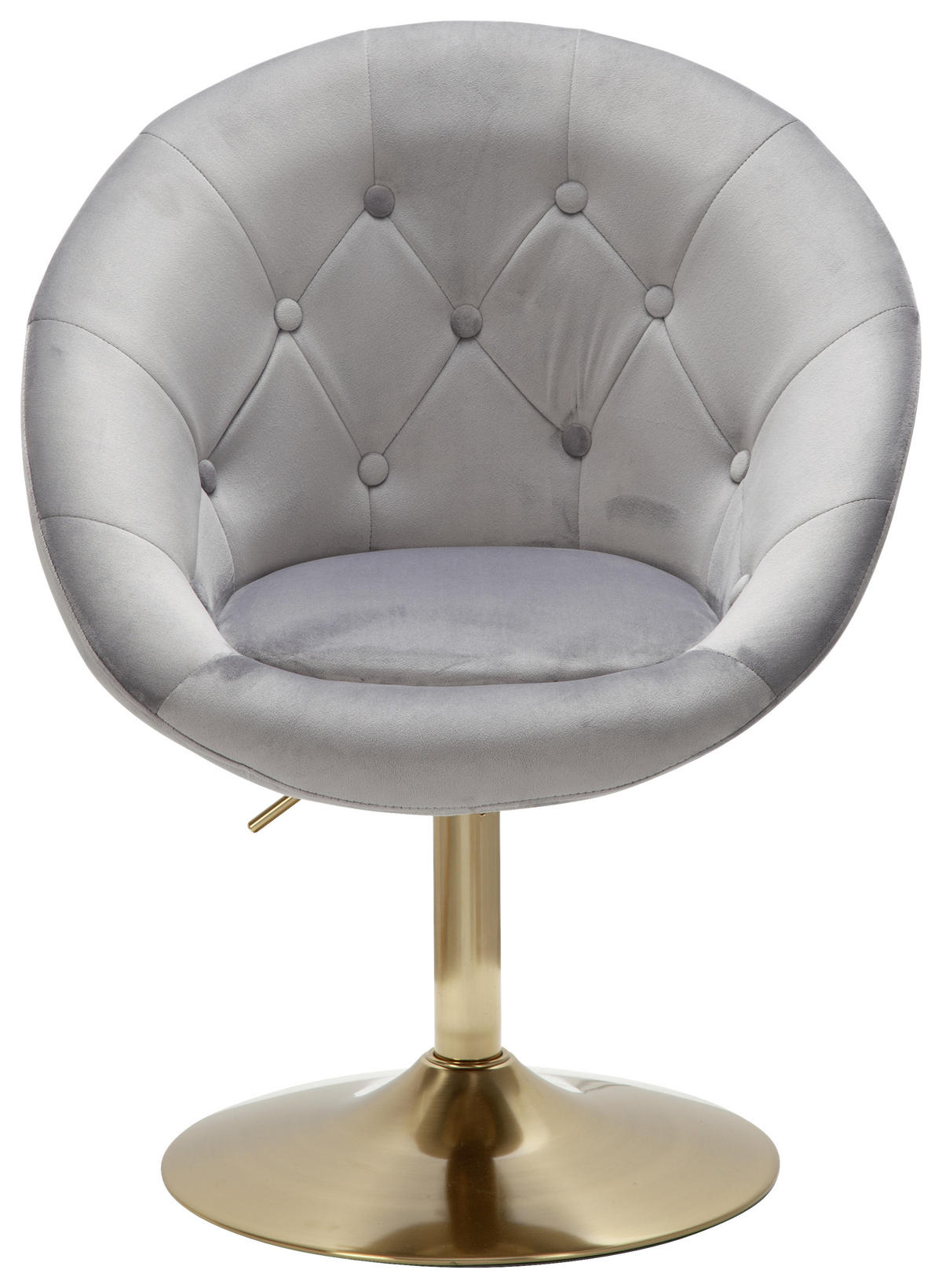 STUHL  in Samt  - Goldfarben/Grau, Konventionell (67/100/62cm) - MID.YOU