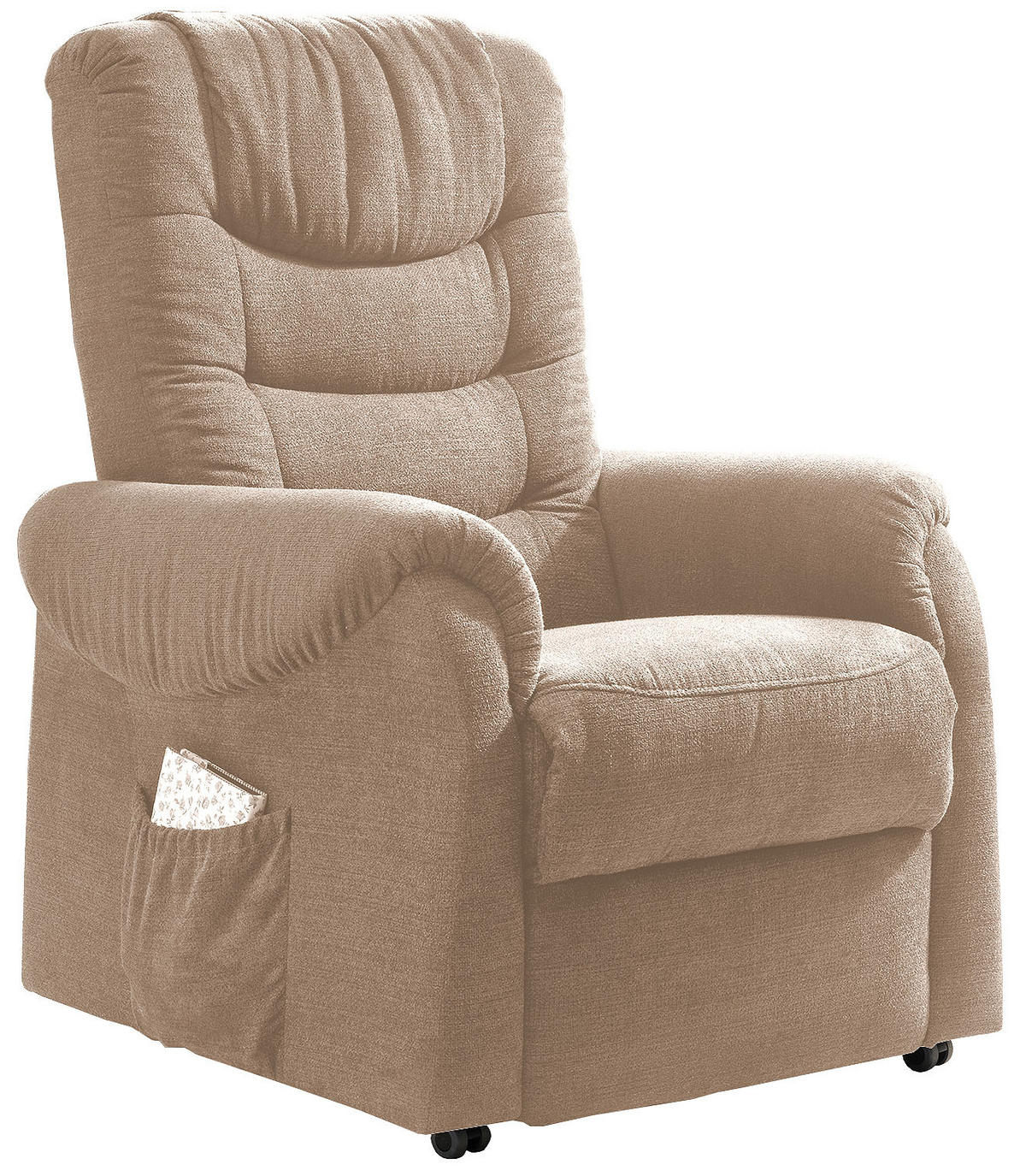 FERNSEHSESSEL in Struktur Hellbraun  - Hellbraun/Dunkelgrün, Design, Kunststoff/Textil (76/106/94cm) - Livetastic