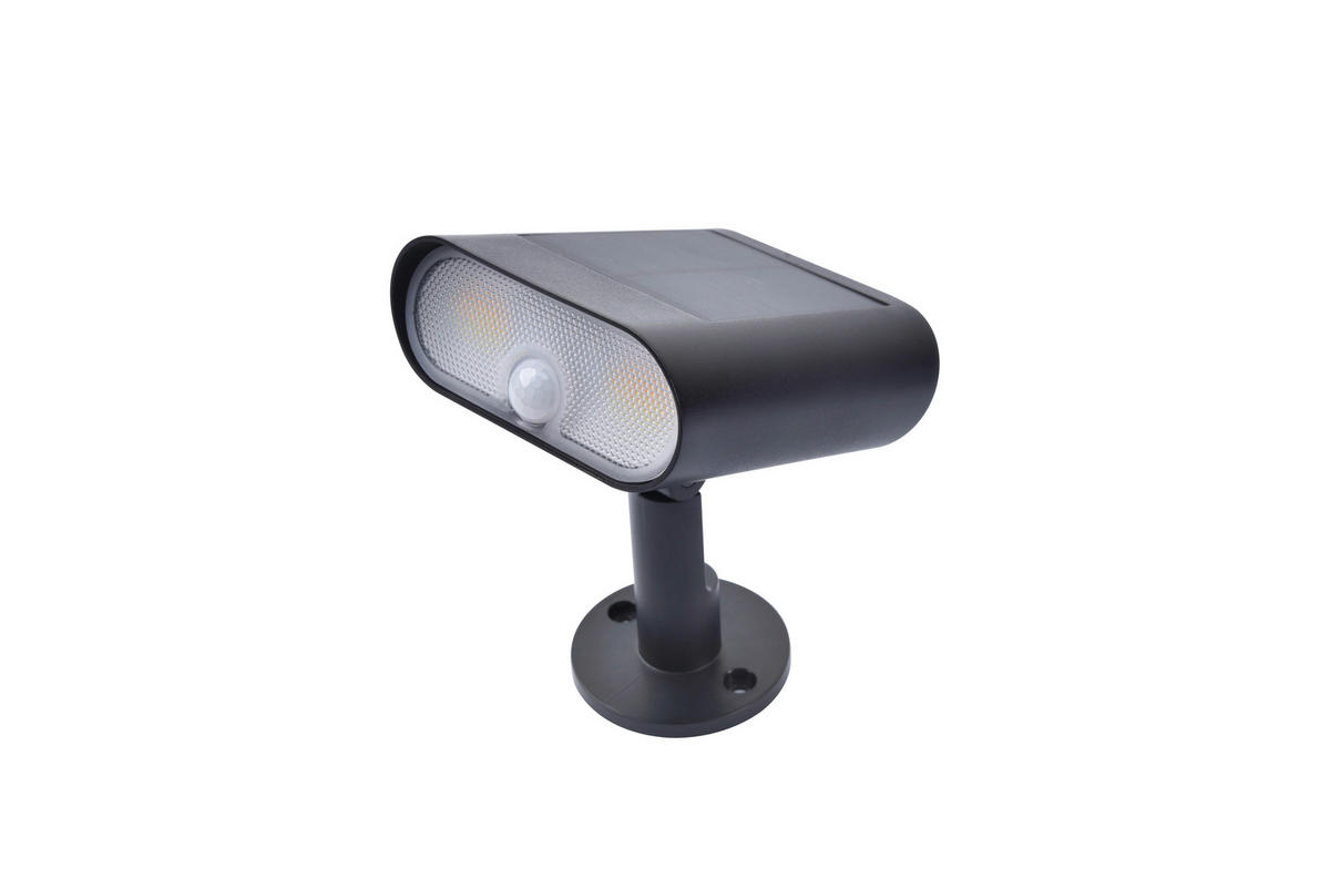 SOLARLEUCHTE Ginbo 10,9/8,6/15,5 cm   - Klar/Schwarz, Basics, Kunststoff (10,9/8,6/15,5cm)