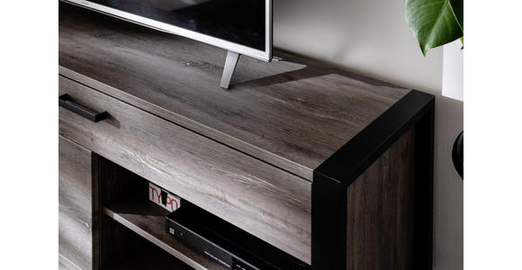 TV-ELEMENT 180/56/43 cm - Eichefarben/Anthrazit, MODERN, Holzwerkstoff/Metall (180/56/43cm) - Hom`in