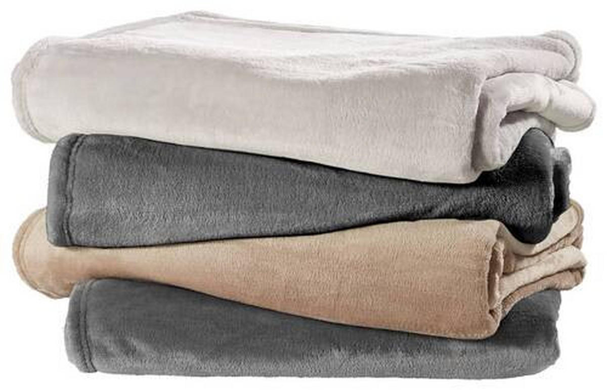 WOHNDECKE LUNA 140/190 cm  - Anthrazit, KONVENTIONELL, Textil (140/190cm) - Novel