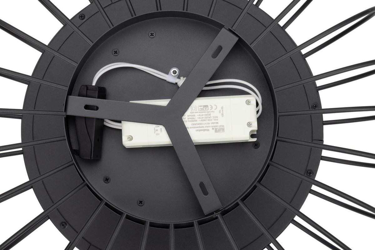 LED-DECKENLEUCHTE 55/23 cm   - Schwarz/Weiß, Design, Kunststoff/Metall (55/23cm) - Dieter Knoll