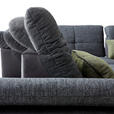 ECKSOFA  in Chenille, Mikrofaser Schwarz, Dunkelgrau  313/242 cm  - Chromfarben/Dunkelgrau, Design, Textil (313/242cm) - Xora