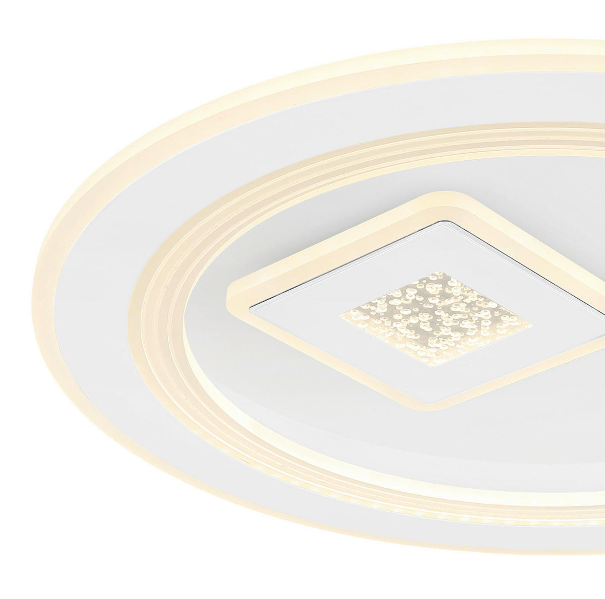 LED-DECKENLEUCHTE 46,6/7,4 cm   - Opal/Weiß, KONVENTIONELL, Kunststoff/Metall (46,6/7,4cm) - Globo