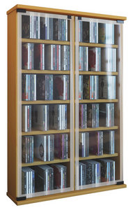 CD Regal mit Glastüren 60 cm breit bestellen CD Regal mit Glastüren für 300 CDs hier bestellen
