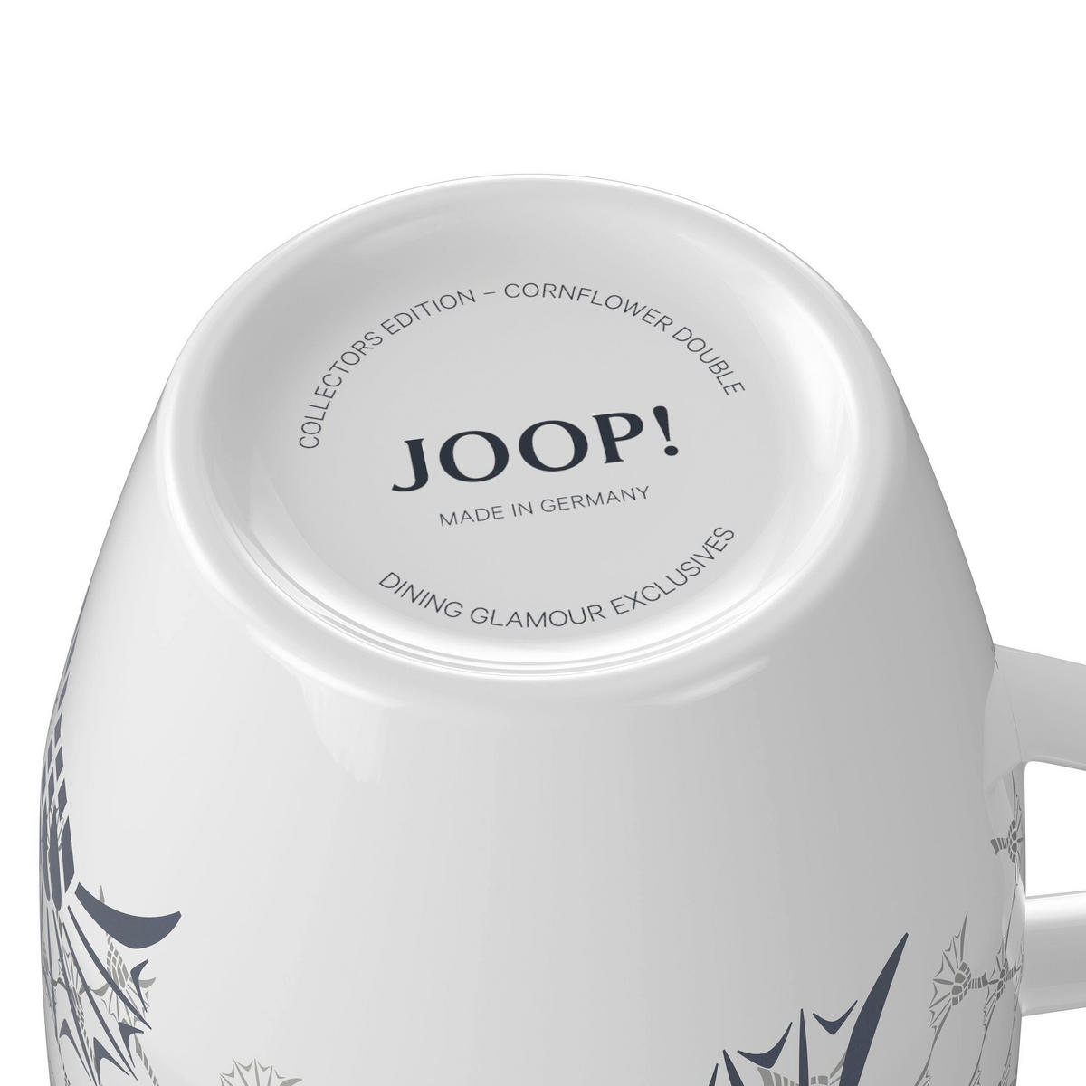 KAFFEEBECHER    - Blau/Silberfarben, Design, Keramik (8,5/8,5/9,5cm) - Joop!