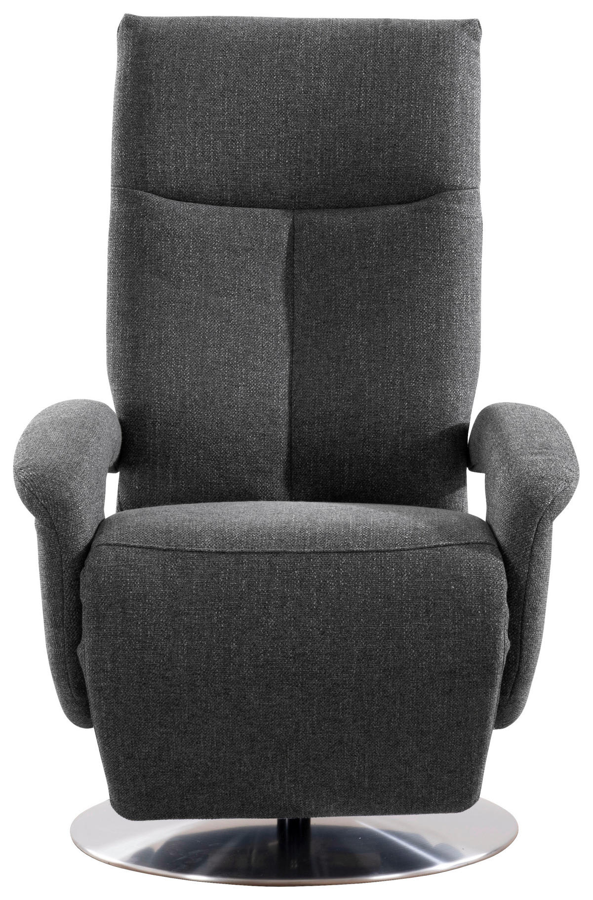 DREHSTUHL  in Flachgewebe Anthrazit  - Chromfarben/Anthrazit, Konventionell, Textil/Metall (74/112/82cm) - Sit & More
