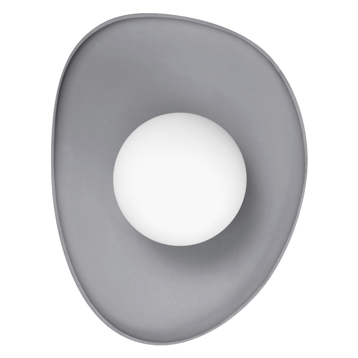 WANDLEUCHTE 20/13.5/26 cm   - Grau, Basics, Glas/Stein (20/13.5/26cm) - Osram