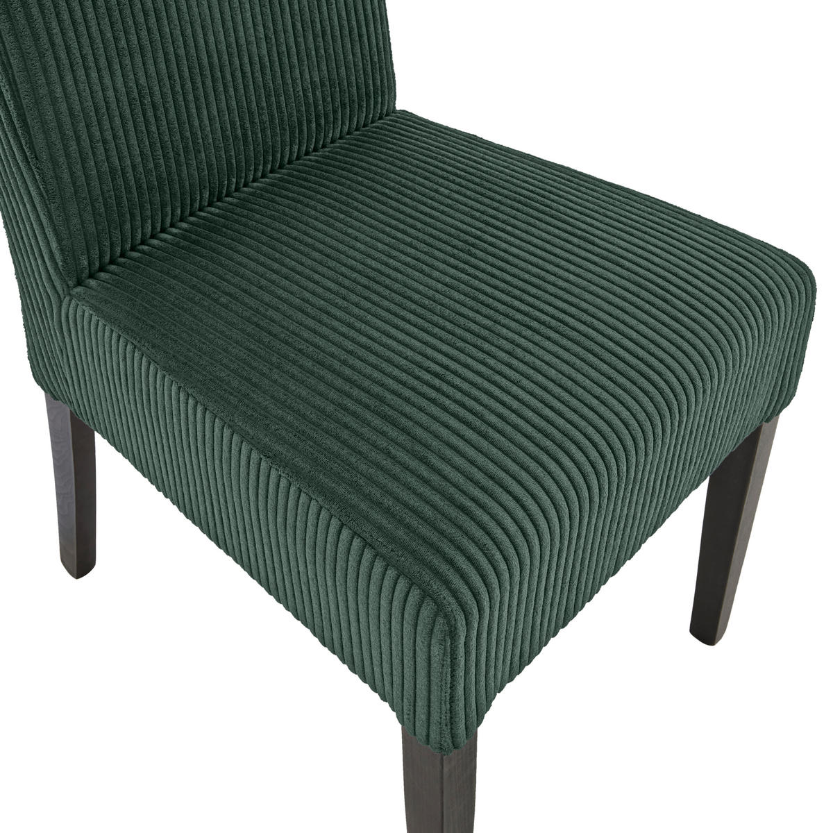STUHL Webstoff Dunkelgrün Buche massiv  - Wengefarben/Dunkelgrün, MODERN, Holz/Textil (48/95/62cm)