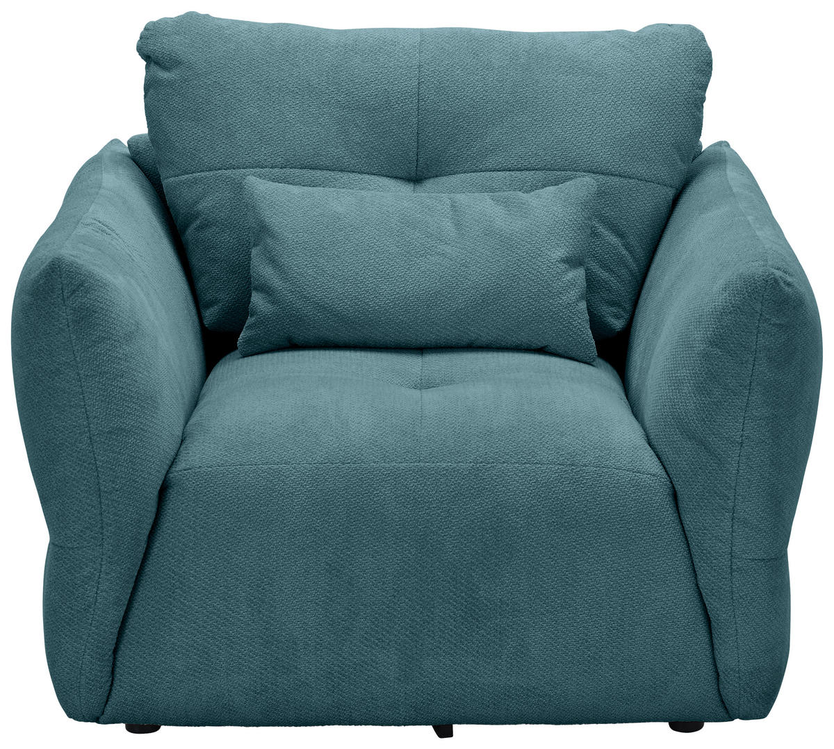 SESSEL in Webstoff Petrol  - Petrol/Schwarz, KONVENTIONELL, Textil/Metall (112/88/120cm) - Carryhome