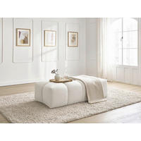 HOCKER EVEREST Struktur Weiß  - Schwarz/Weiß, MODERN, Kunststoff/Textil (140/70/40cm)