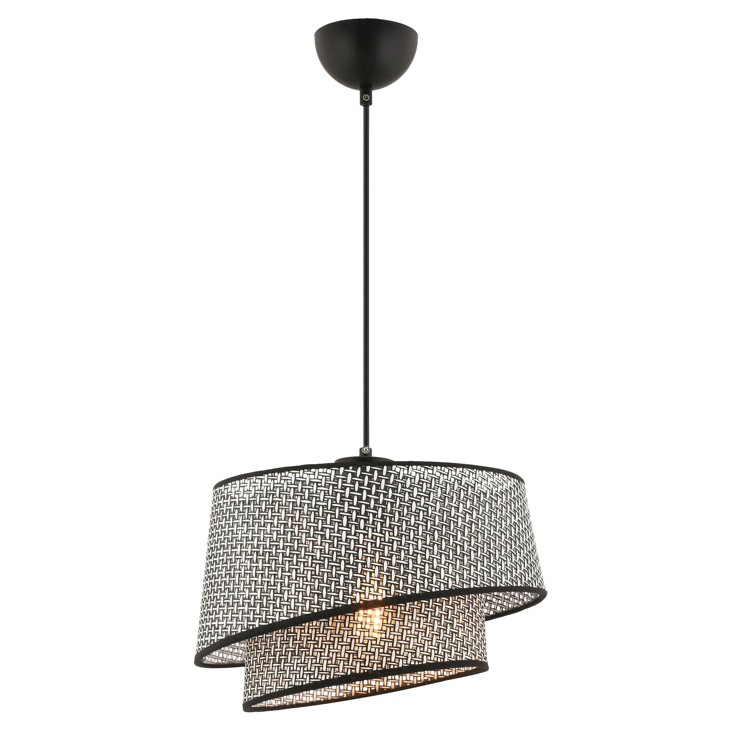 ZÁVĚSNÉ SVÍTIDLO, 32/65 cm  - šedá, Design, kov/textil (32/65cm) - P & B