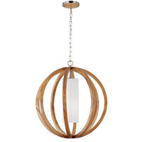 HÄNGELEUCHTE Elstead Allier 66/87.6 cm   - Natur, Glas/Holz (66/87.6cm) - Elstead Lighting