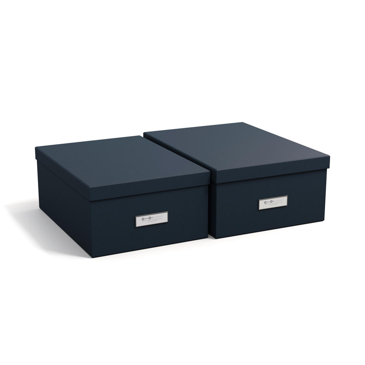 AUFBEWAHRUNGSBOX 36.5/26.5/14.5 cm  - Dunkelblau, Basics, Karton/Papier (36.5/26.5/14.5cm)