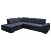 ECKSOFA  in Mikrofaser Blau  260/312 cm  - Chromfarben/Blau, Design, Textil/Metall (260/312cm) - Beldomo Style