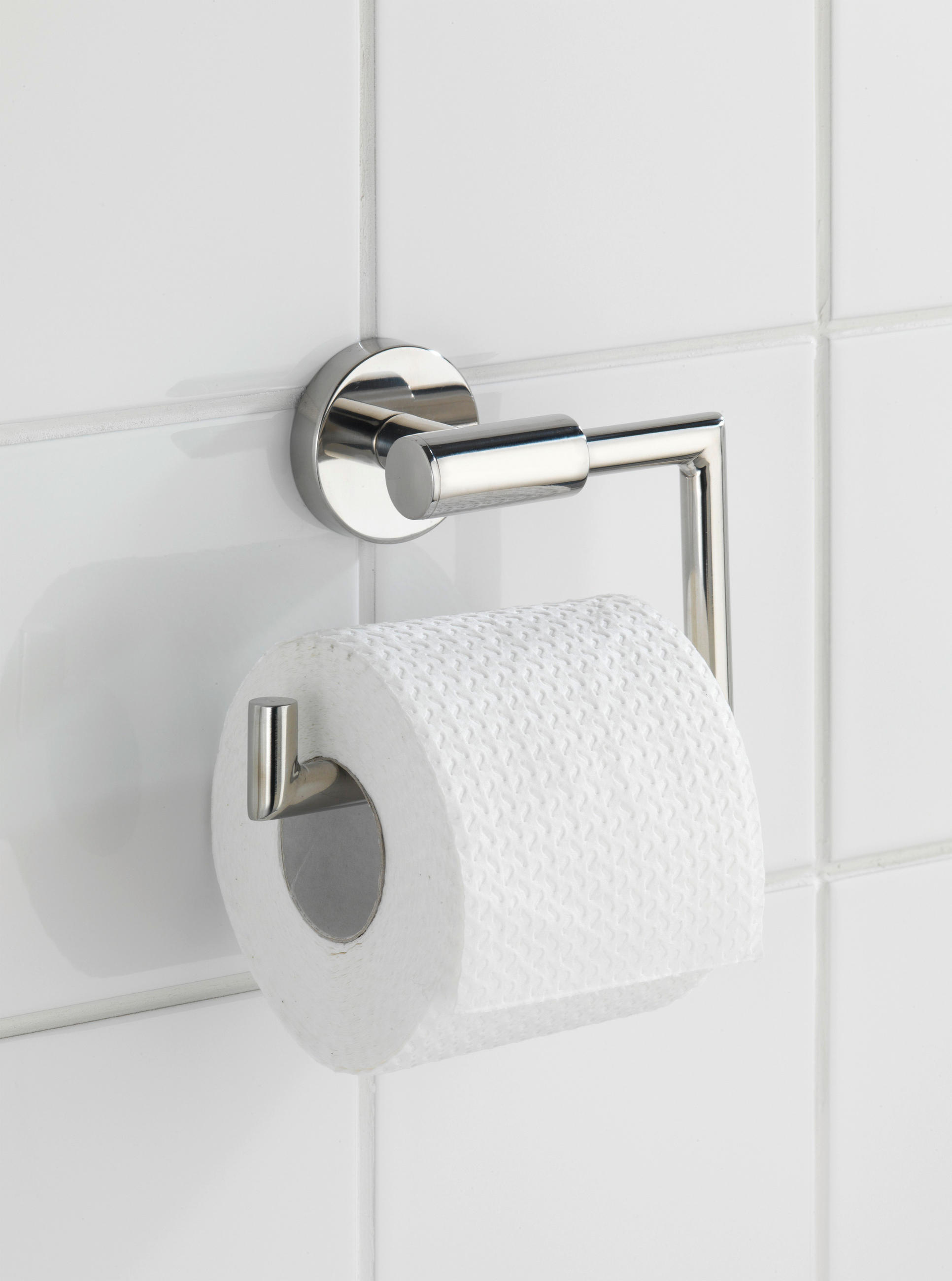 TOILETTENPAPIERHALTER - Chromfarben, Basics, Metall (15/10,5/6,5cm) - Wenko
