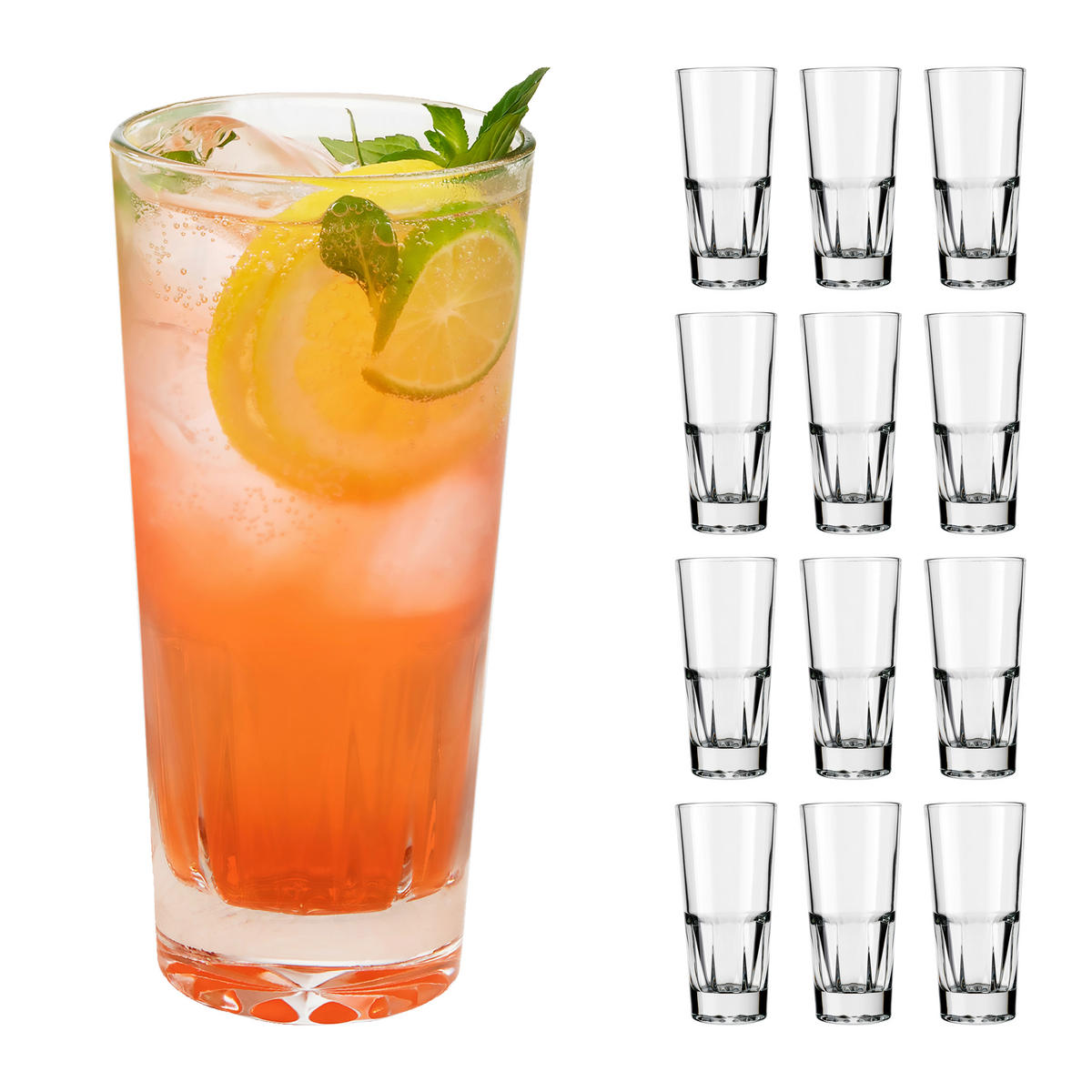 GLÄSERSET GALLERY  12-teilig  - Klar, Basics, Glas (7,5/16cm)