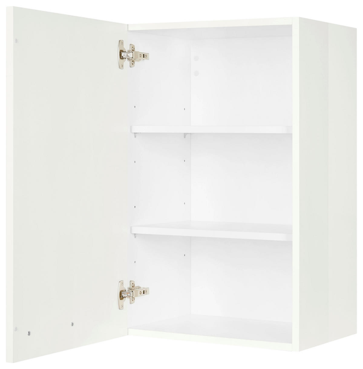 KÜCHENOBERSCHRANK 45/72/35 cm  in Weiß Hochglanz  - Edelstahlfarben/Weiß Hochglanz, MODERN, Holzwerkstoff (45/72/35cm) - Nobilia