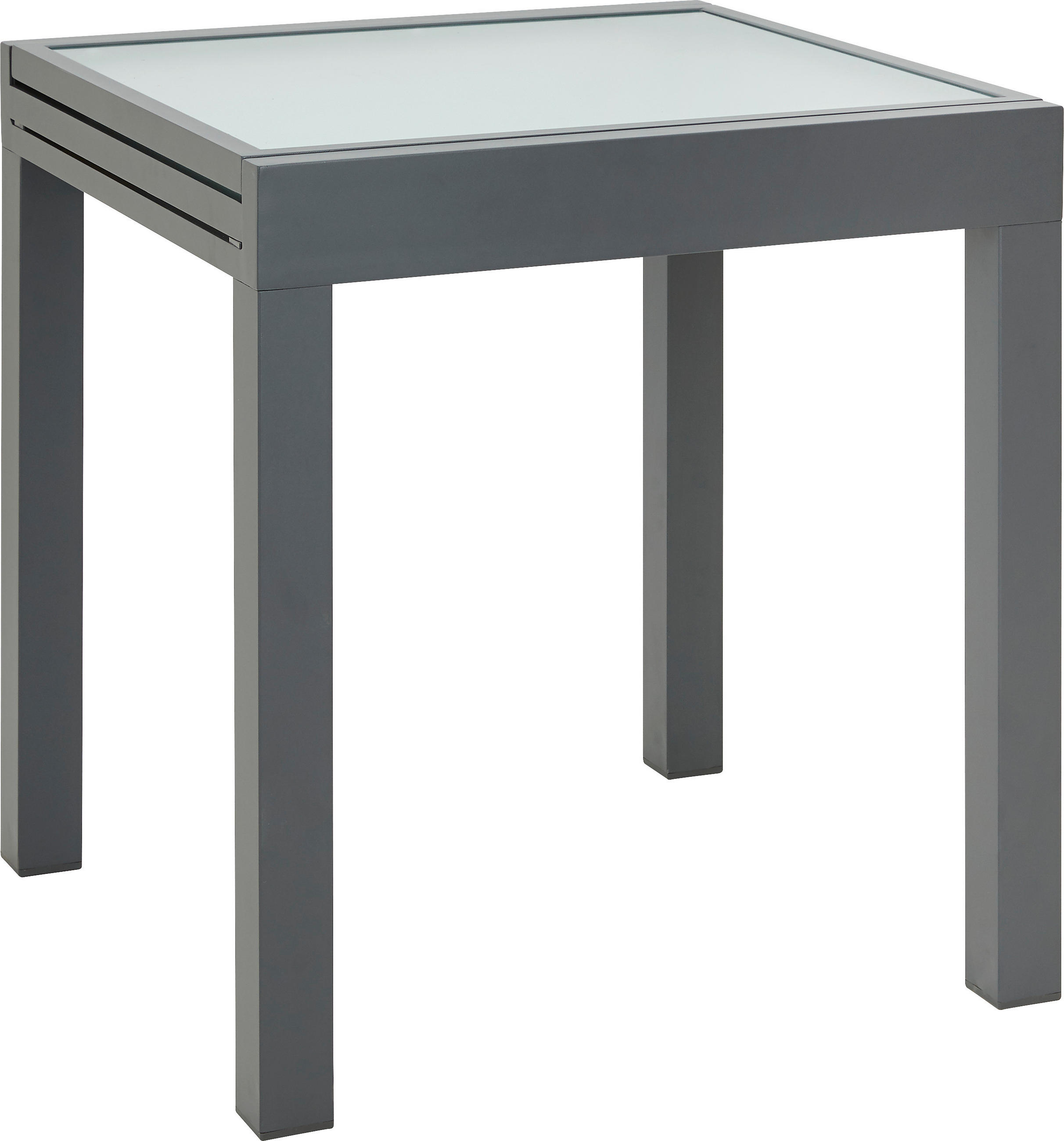 GARTENTISCH 70-140/70/75 cm Metall, Glas quadratisch  - Anthrazit, Basics, Glas/Metall (70-140/70/75cm) - Ambia Garden