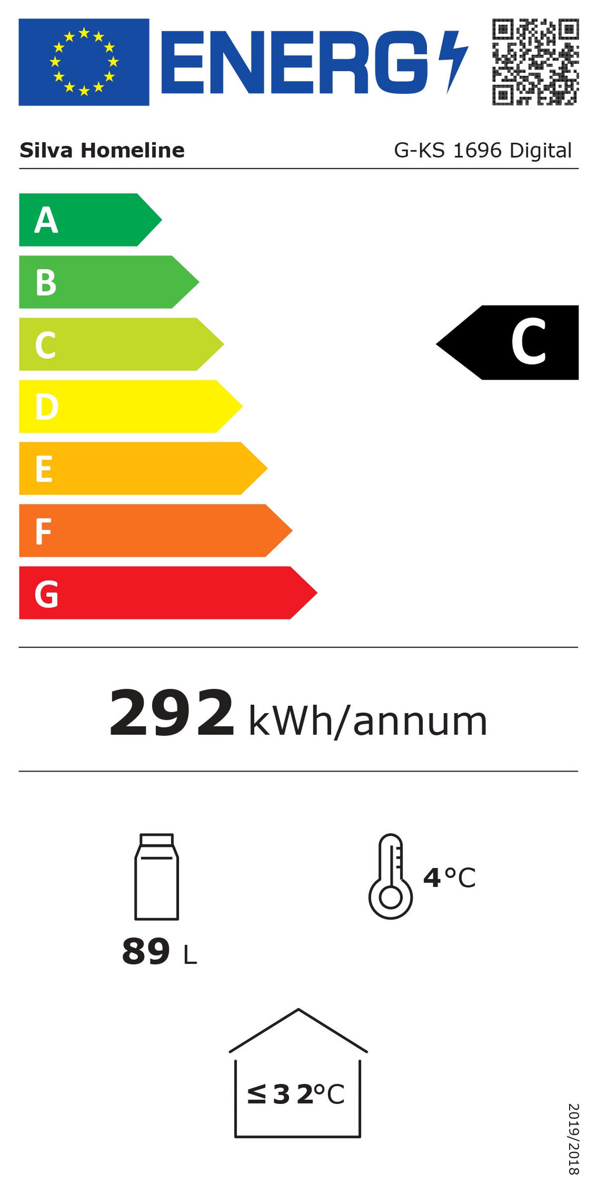 GETRÄNKEKÜHLSCHRANK 48/85/43 cm  - Weiß, Basics, Glas/Kunststoff (48/85/43cm) - Silva Homeline