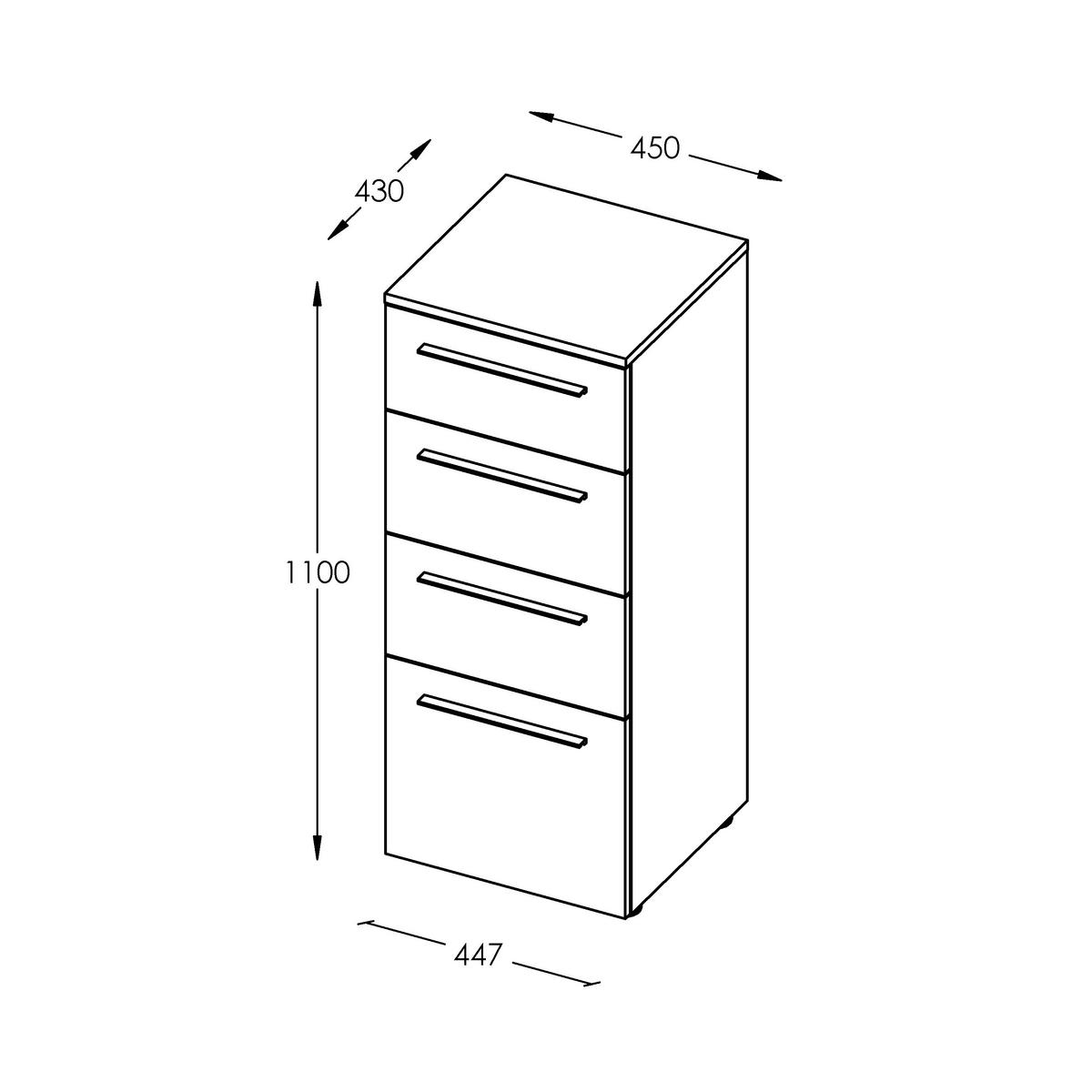AKTENSCHRANK Schwarz, Eichefarben, Kaschmir  - Kaschmir/Eichefarben, MODERN, Holzwerkstoff (45/110/43cm) - Novel