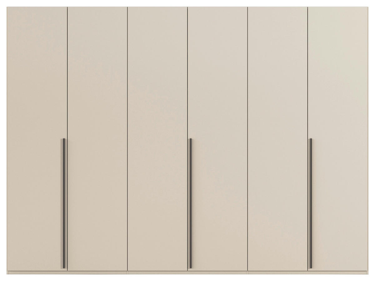DREHTÜRENSCHRANK 301/223/60 cm 6-türig Champagner  - Champagner/Graphitfarben, Design, Holzwerkstoff/Metall (301/223/60cm) - home24
