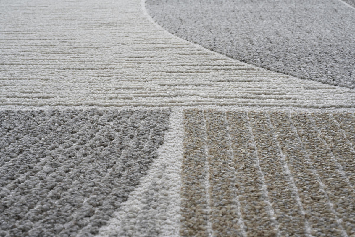 WEBTEPPICH 160/230 cm Valencia Grau, Goldfarben, Hellgrau  - Goldfarben/Hellgrau, Design, Textil (160/230cm)