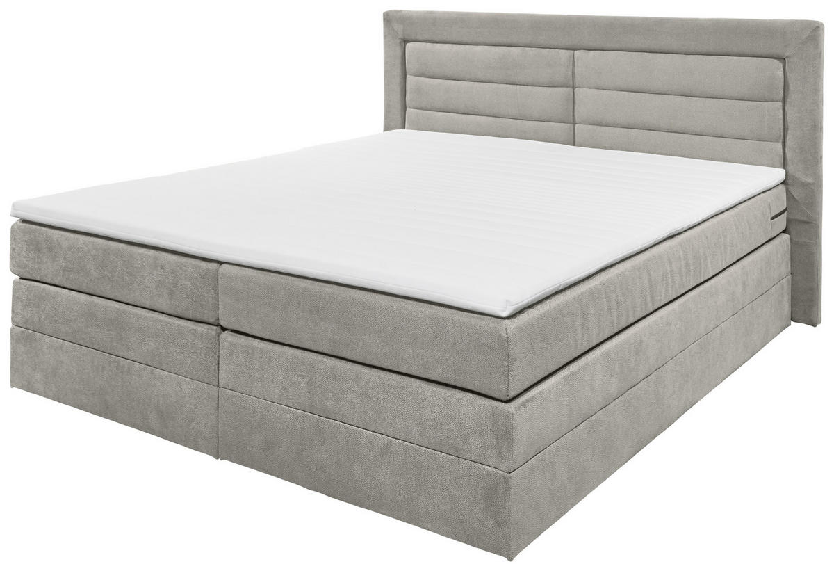 BOXSPRINGOVÁ POSTEĽ, 180/200 cm, svetlosivá - svetlosivá, Basics, kompozitné drevo/textil (180/200cm) - MID.YOU