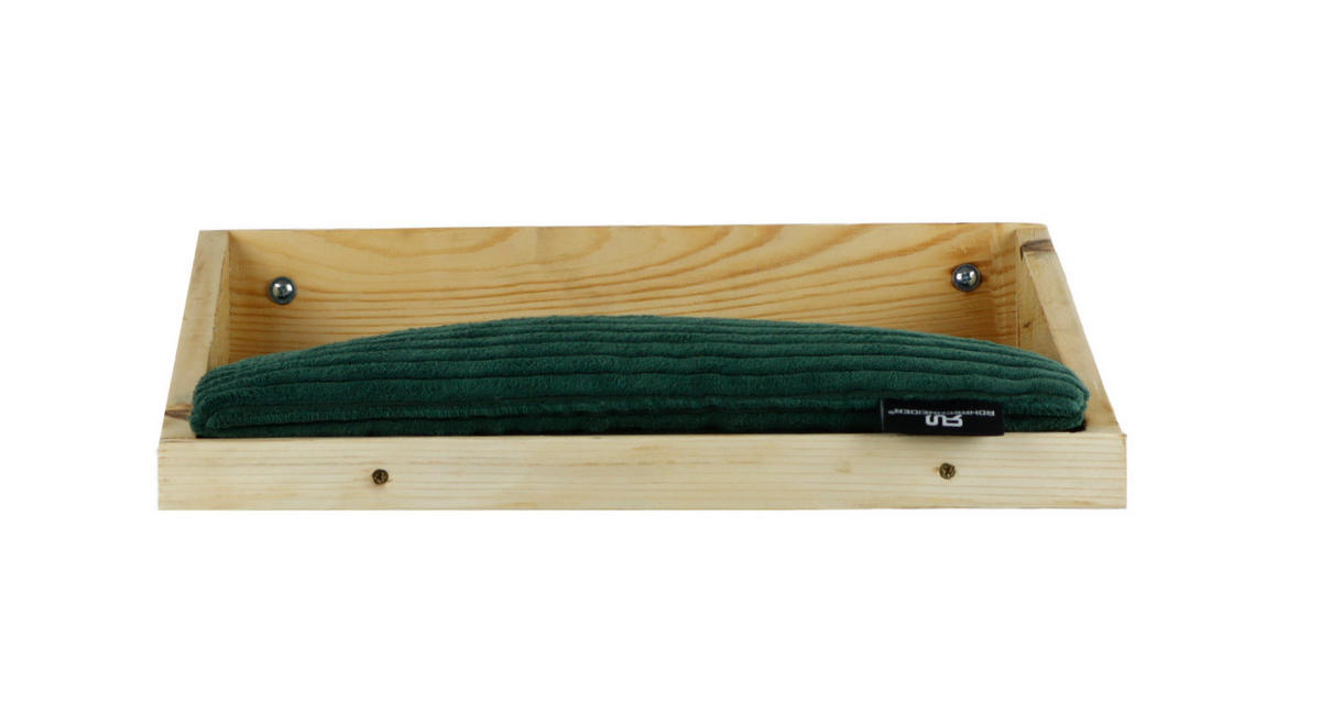 KATZEN-HÄNGESESSEL - Kieferfarben/Grün, Basics, Holz/Textil (40/28/15cm)