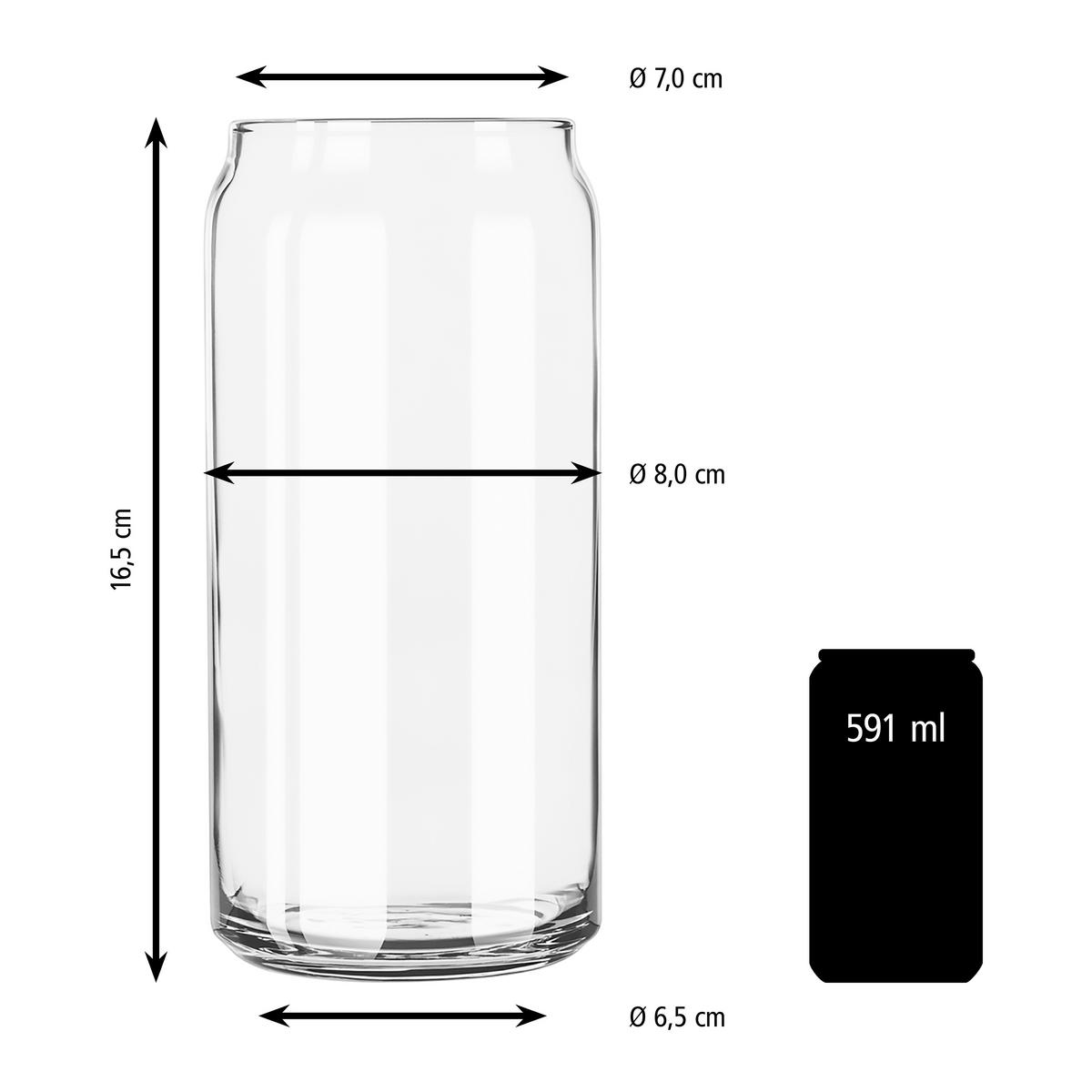 GLÄSERSET GLASS CANS  12-teilig  - Klar, Basics, Glas (8/16,5cm)