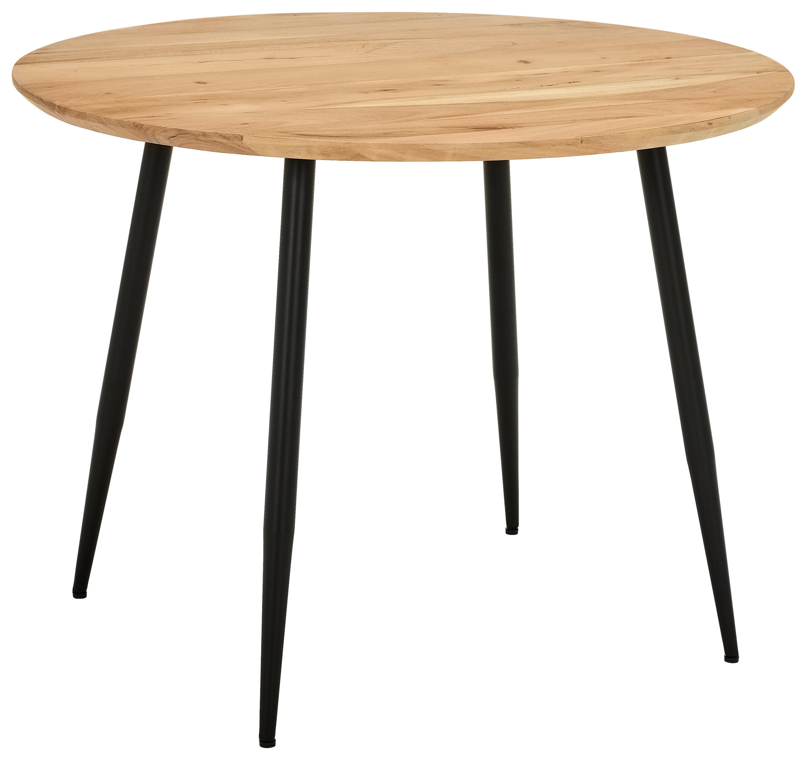 ESSTISCH in Holz, Metall 100/100/76 cm  - Schwarz/Akaziefarben, LIFESTYLE, Holz/Metall (100/100/76cm) - Stylife