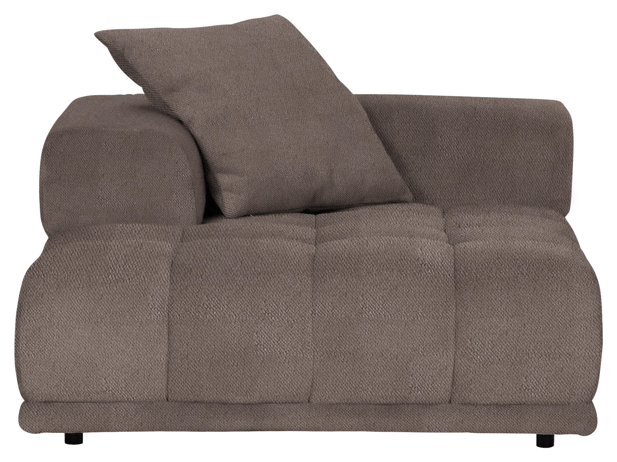 SOFAELEMENT in Flachgewebe Braun  - Schwarz/Braun, KONVENTIONELL, Kunststoff/Textil (125/66/155cm) - Carryhome