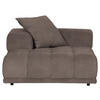 SOFAELEMENT in Flachgewebe Braun  - Schwarz/Braun, KONVENTIONELL, Kunststoff/Textil (125/66/155cm) - Carryhome